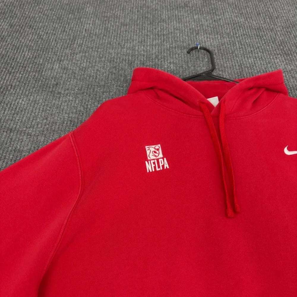 NFLPA Nike Hoodie Mens XXL Red Cotton Polyester Fleece Sportswear Athletic Style